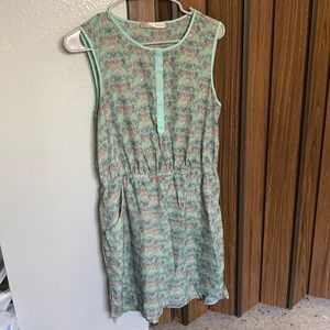 Flower Green Forever 21 Dress
